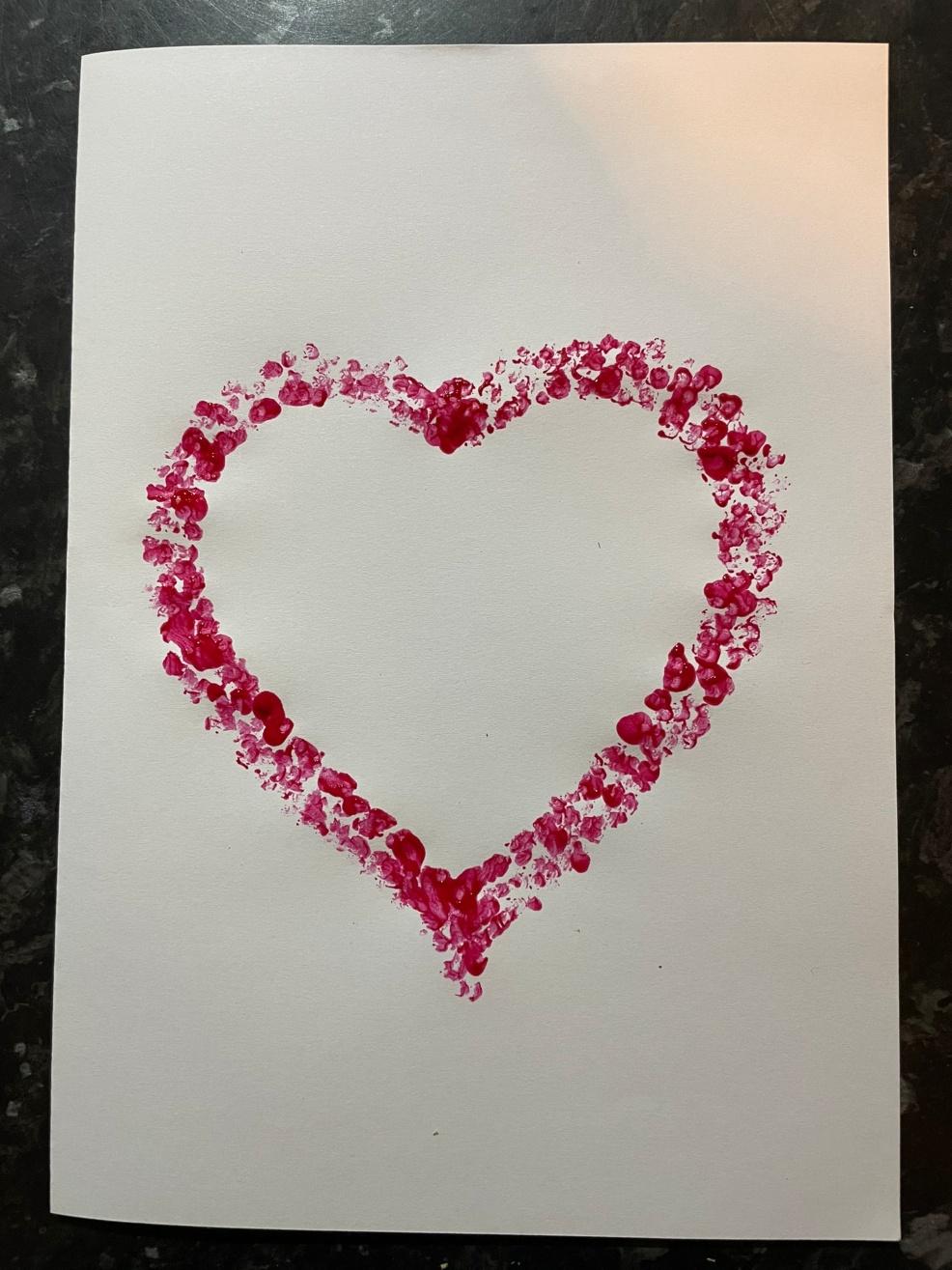 Valentines Heart paint dabbing activity The Parenting Daily
